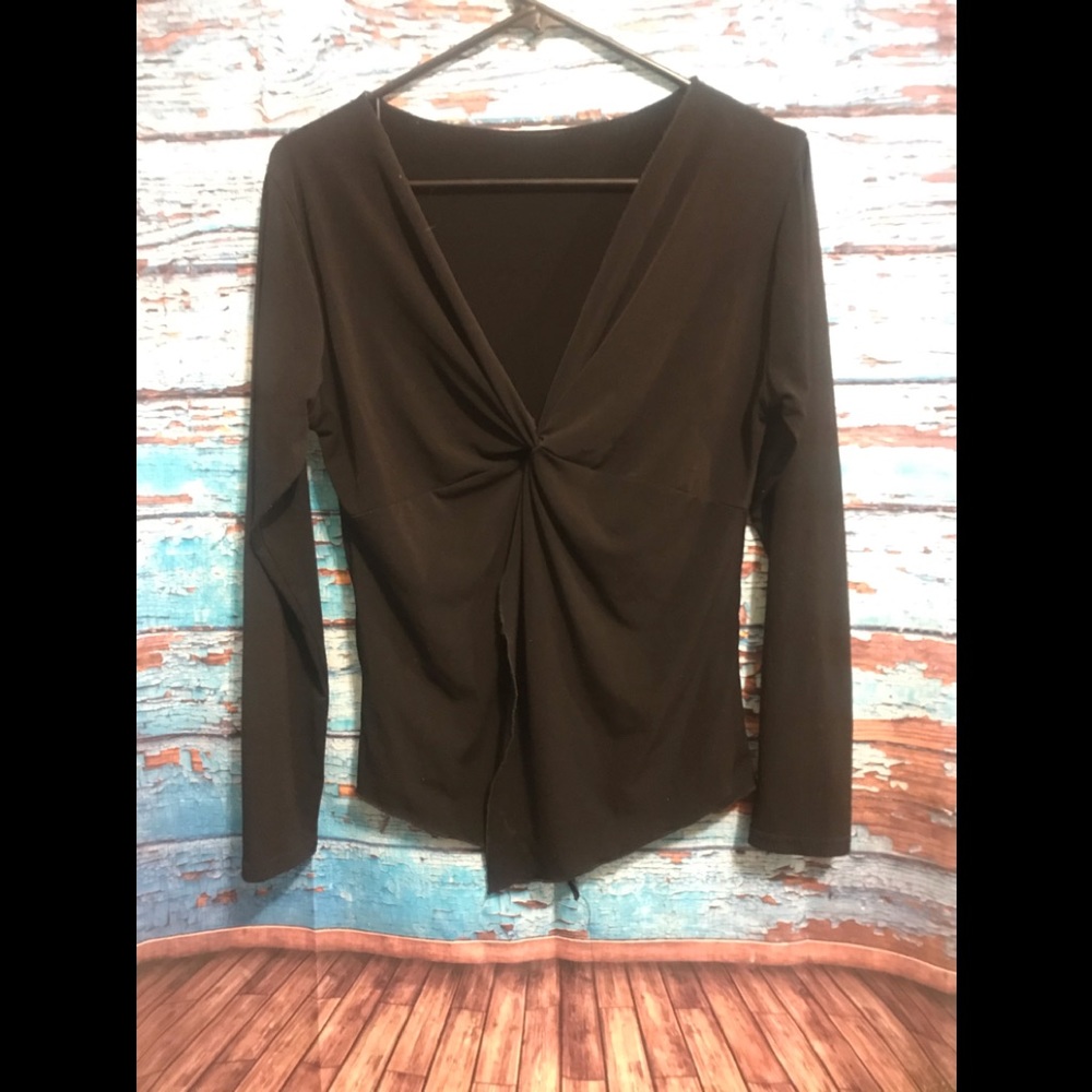 CLASSY AND SEXY FRONT SLIT EVENING BLOUSE